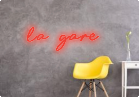 Custom text: la gare